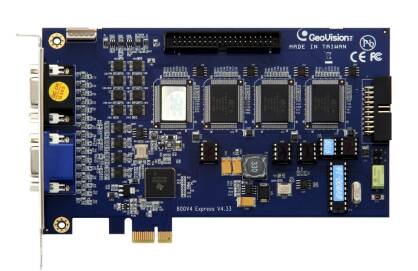 GeoVision GV-800/16 - PCI-Ex, 16x wideo, 4x audio, H.264, 50 kl./s D1, 16x GV-IP*